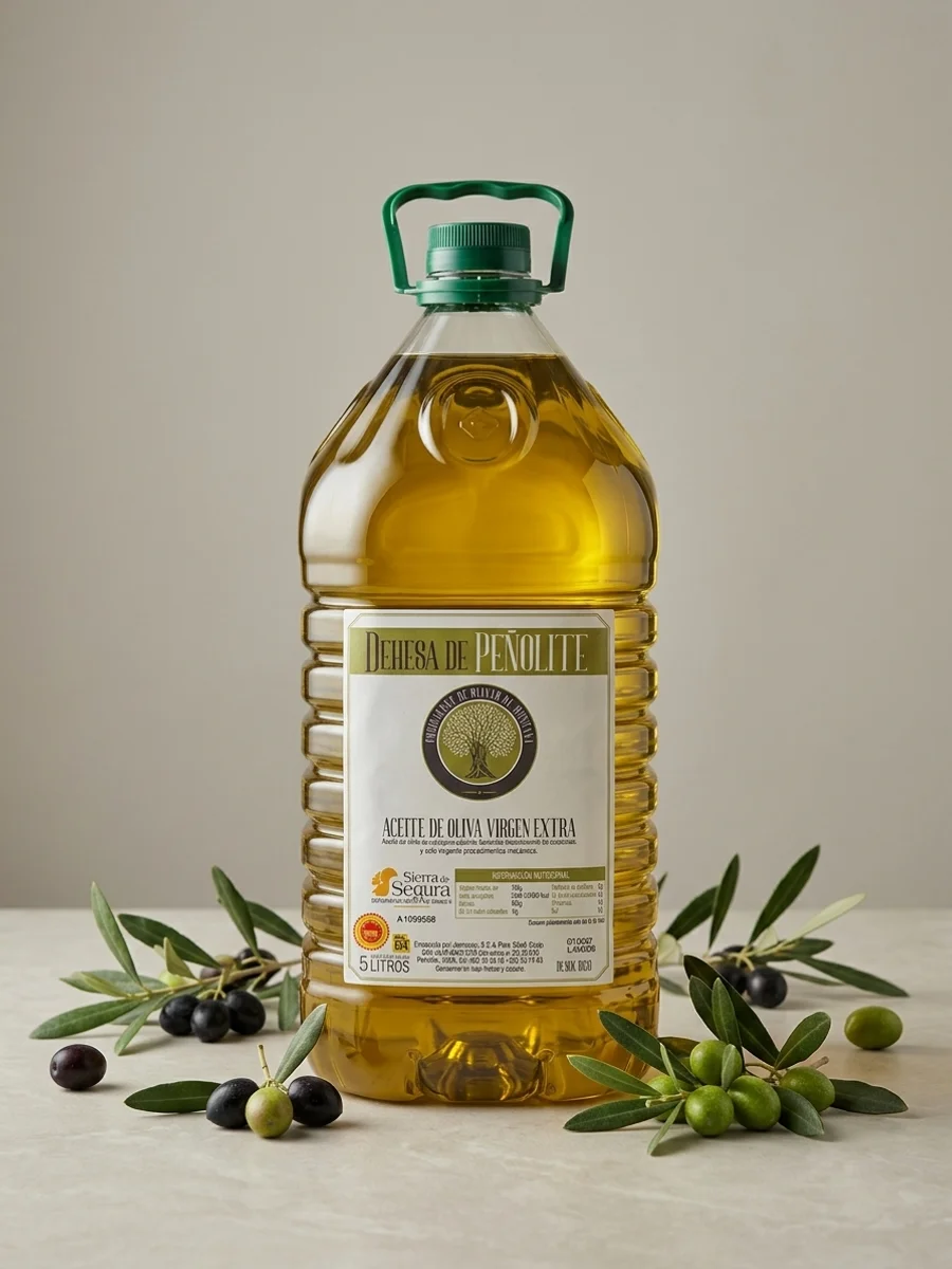 Caja de 3 garrafas de 5 litros de aceite de oliva virgen extra Dehesa de Peñolite